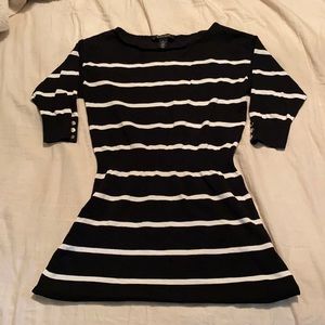 White House Black Market striped sweater dress!